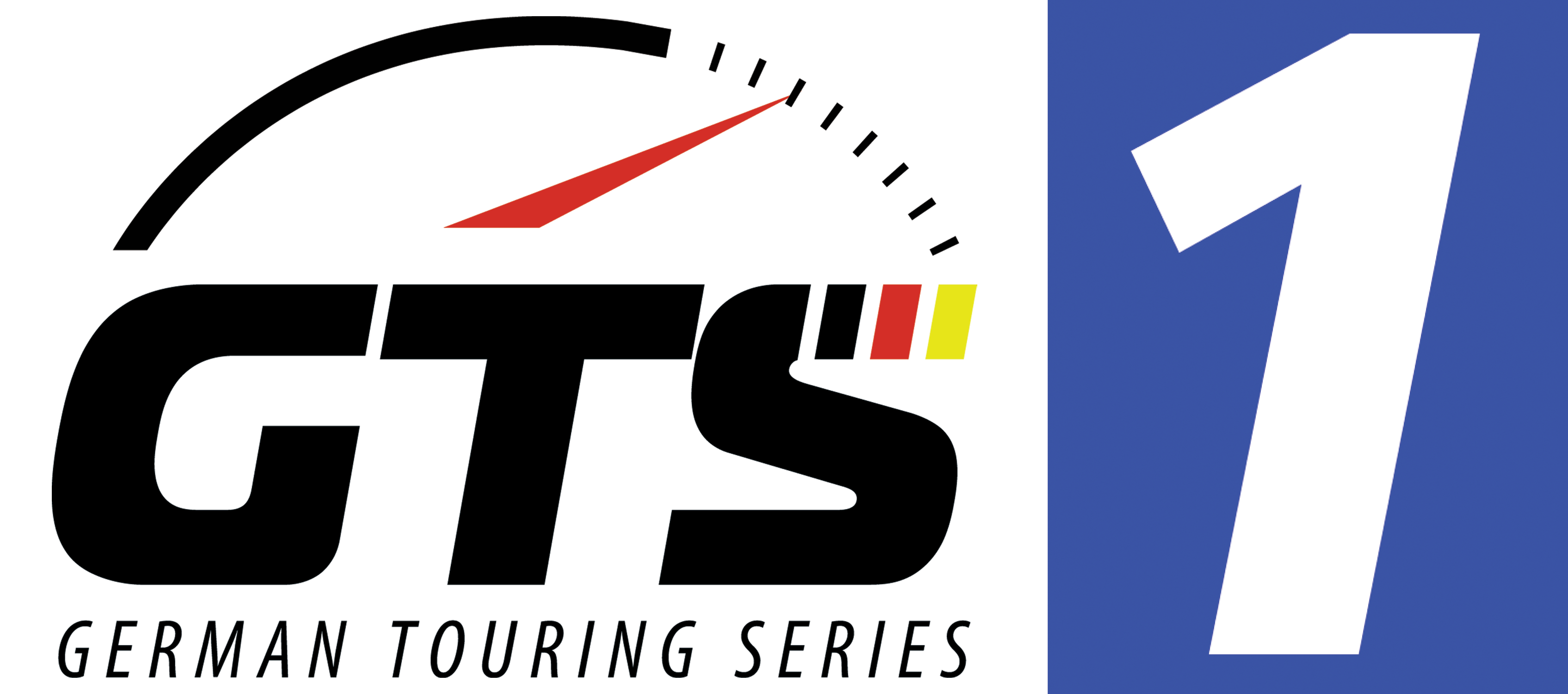 Logo of GTS German Touring Series with a number '1' on a blue background